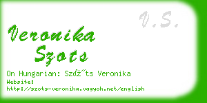 veronika szots business card